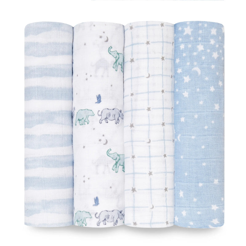 Aden and Anais Rising Star Muslin Swaddles – 4 pack