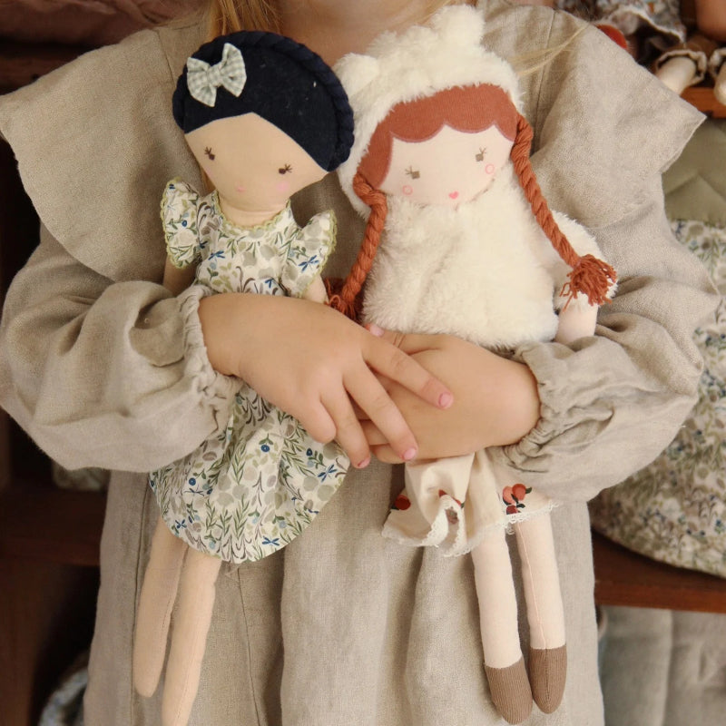 Avery Row Linen Doll Connie Toy with Riverbank Dress