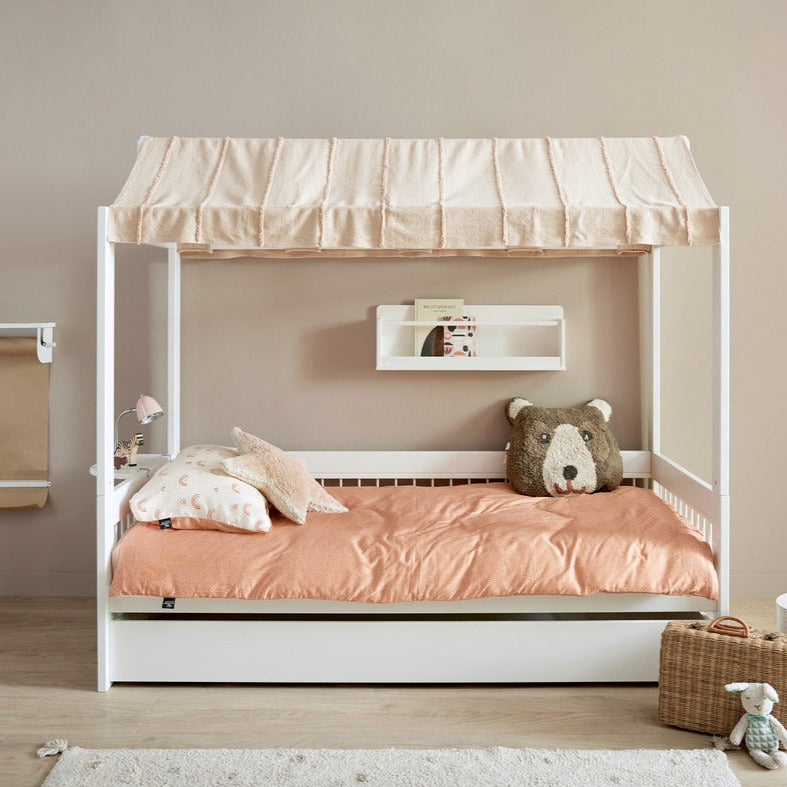 White breeze single day bed with roof by Lifetime Kidsrooms
