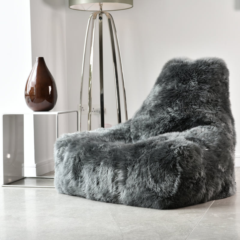 Extreme Lounging Mighty Fur Bean Bag in Grey