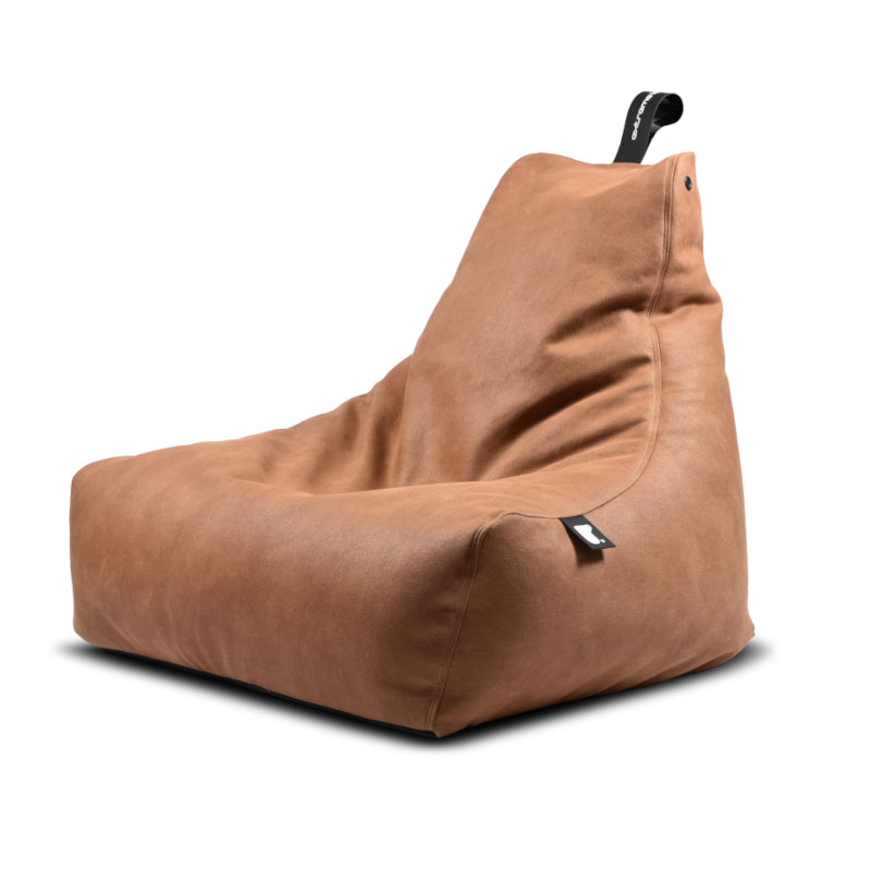 Extreme Lounging Mighty Luxury Bean Bag in Faux Leather Tan