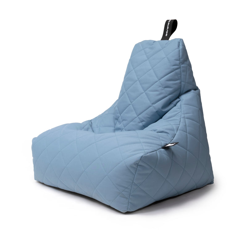 Extreme Lounging Mighty Quilted Bean Bag in Sea Blue