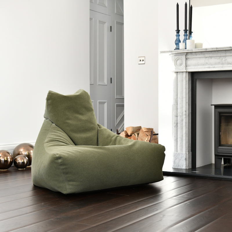 Extreme Lounging Mighty Brushed Suede Bean Bag in Moss