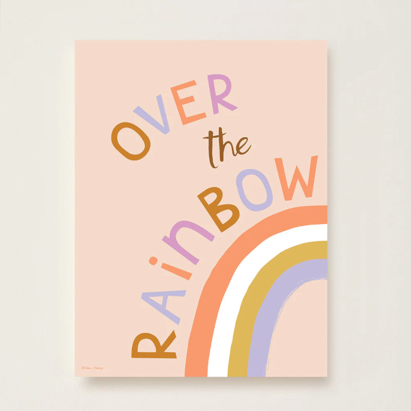 Hibou Home Over The Rainbow Art Print – Pink