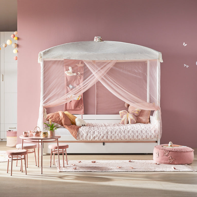 Lifetime Kidsrooms Four Poster Canopy Bed in Butterflies