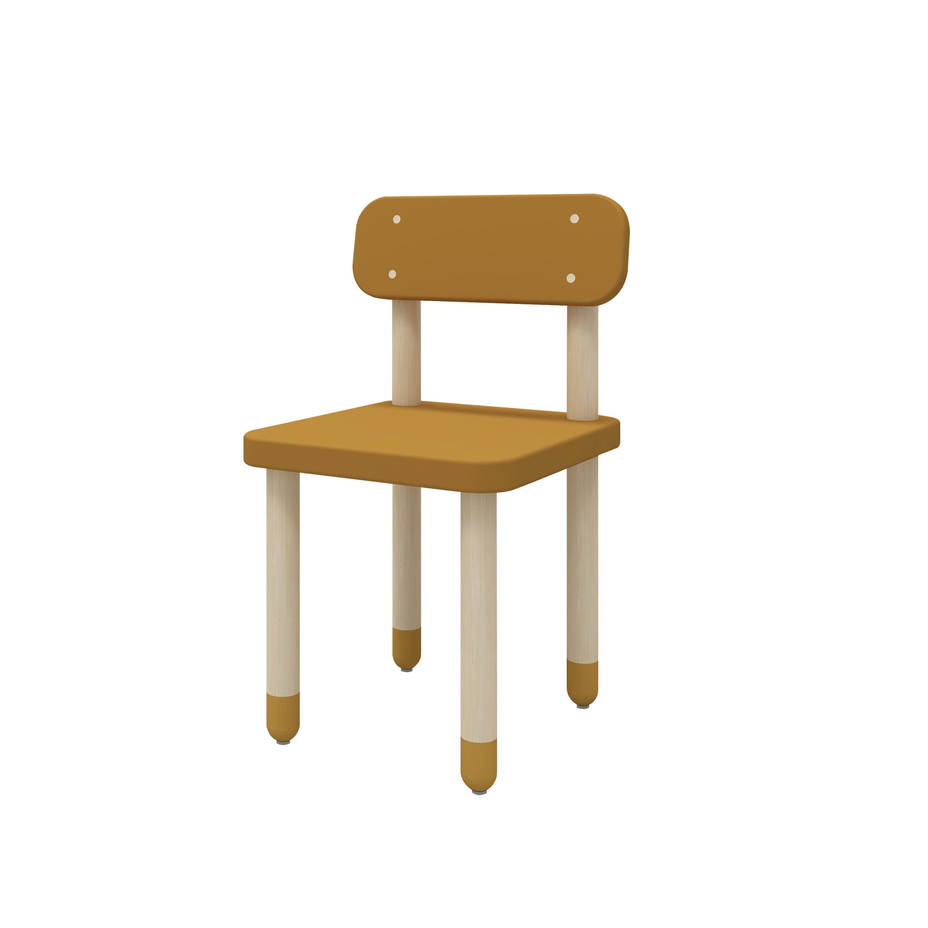 Flexa Chair with Backrest in Mustard