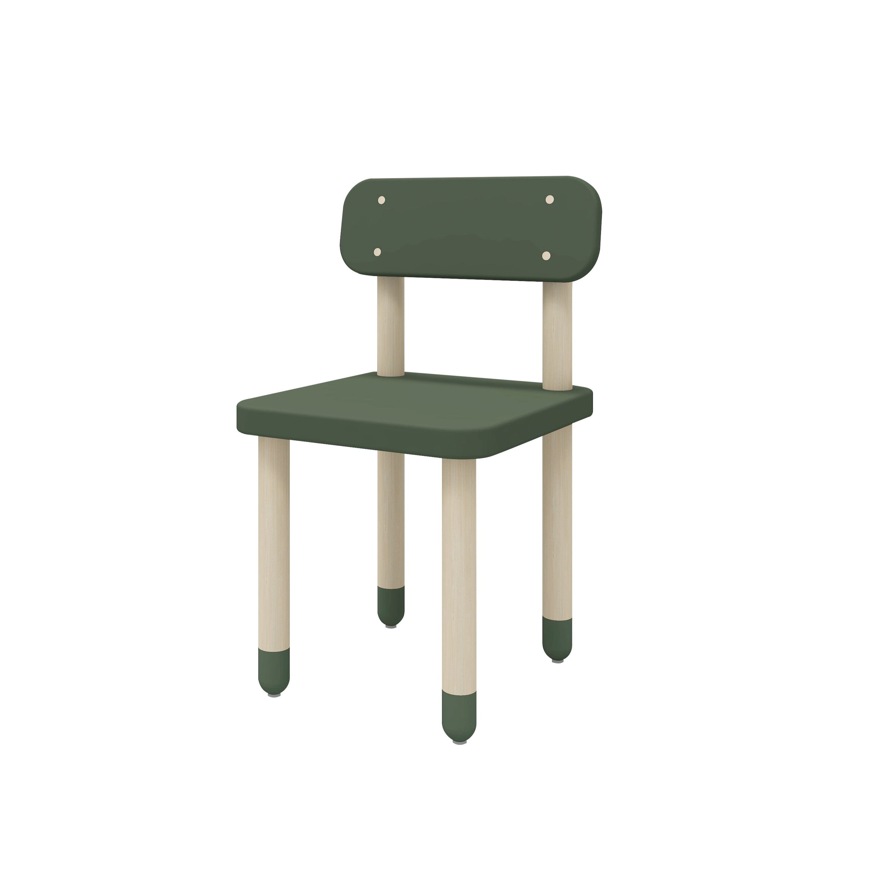 Flexa Chair with Backrest in Deep Green