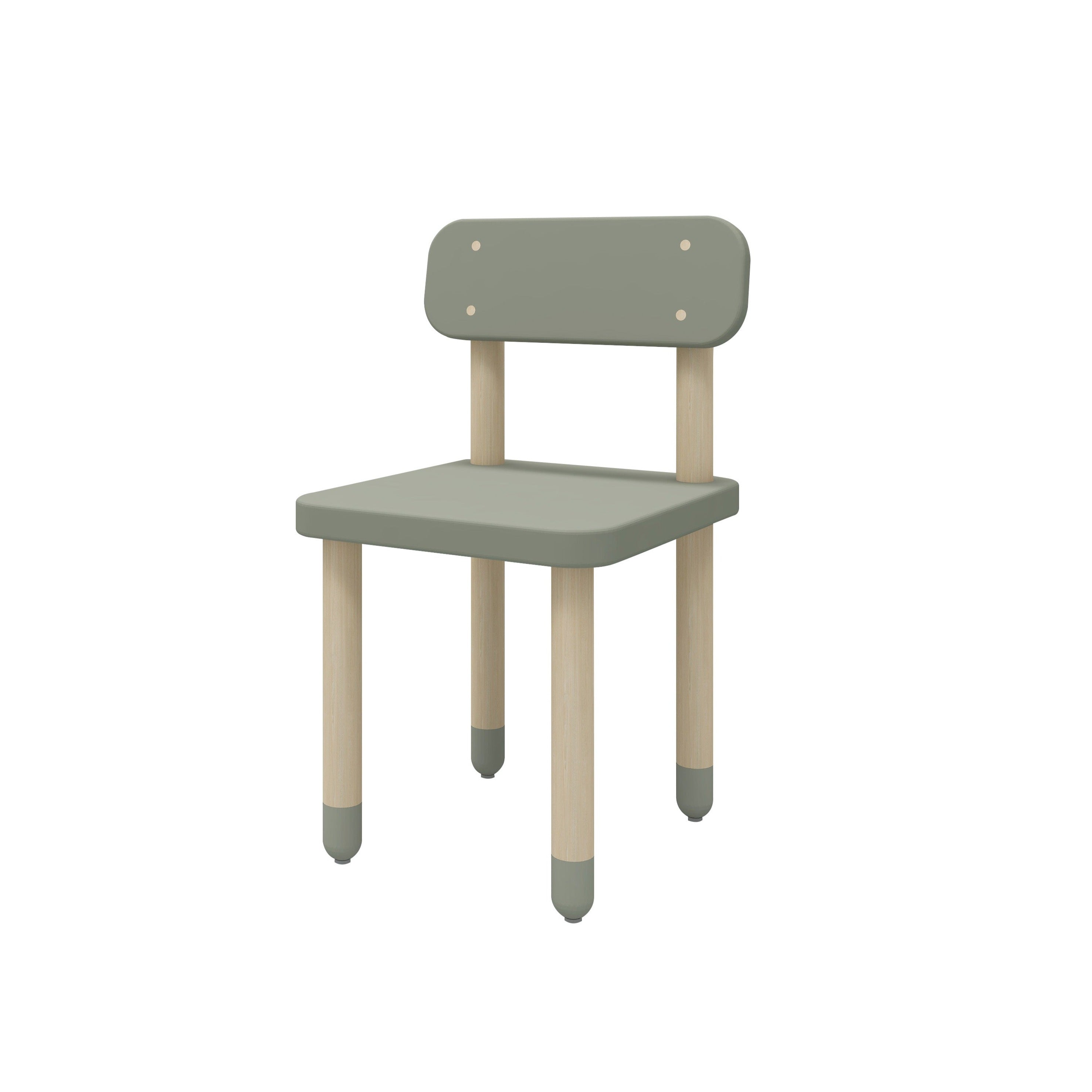 Flexa Dots Chair with Backrest in Natural Green