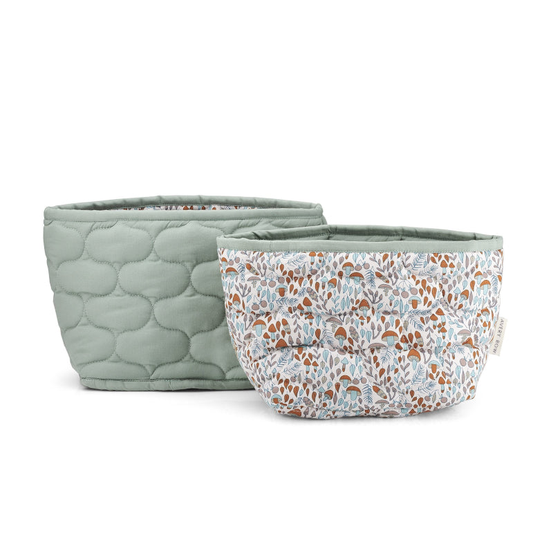 Avery Row Quilted Storage Baskets in Woodland Walk – set of 2