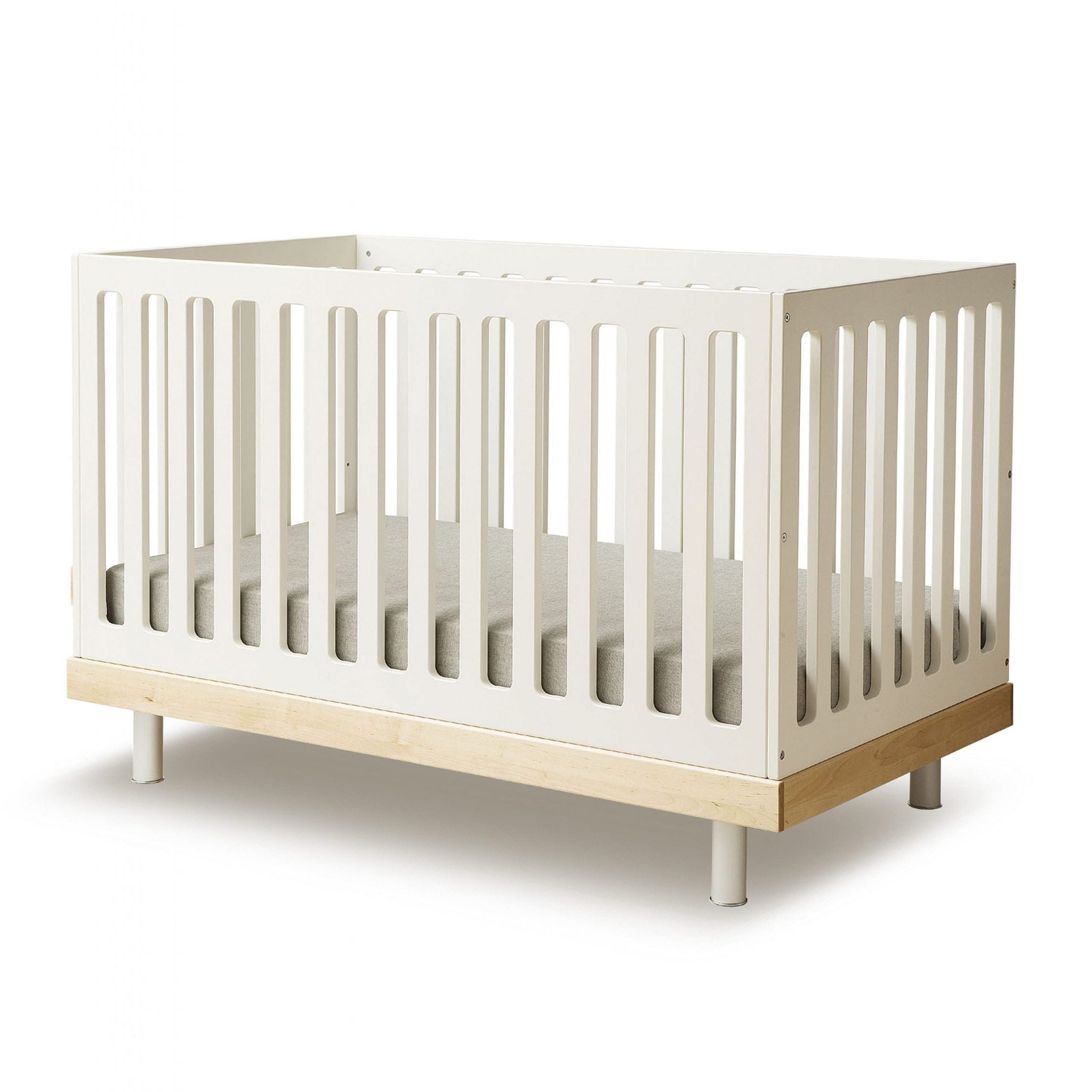 Oeuf Classic Cot Bed in White & Birch