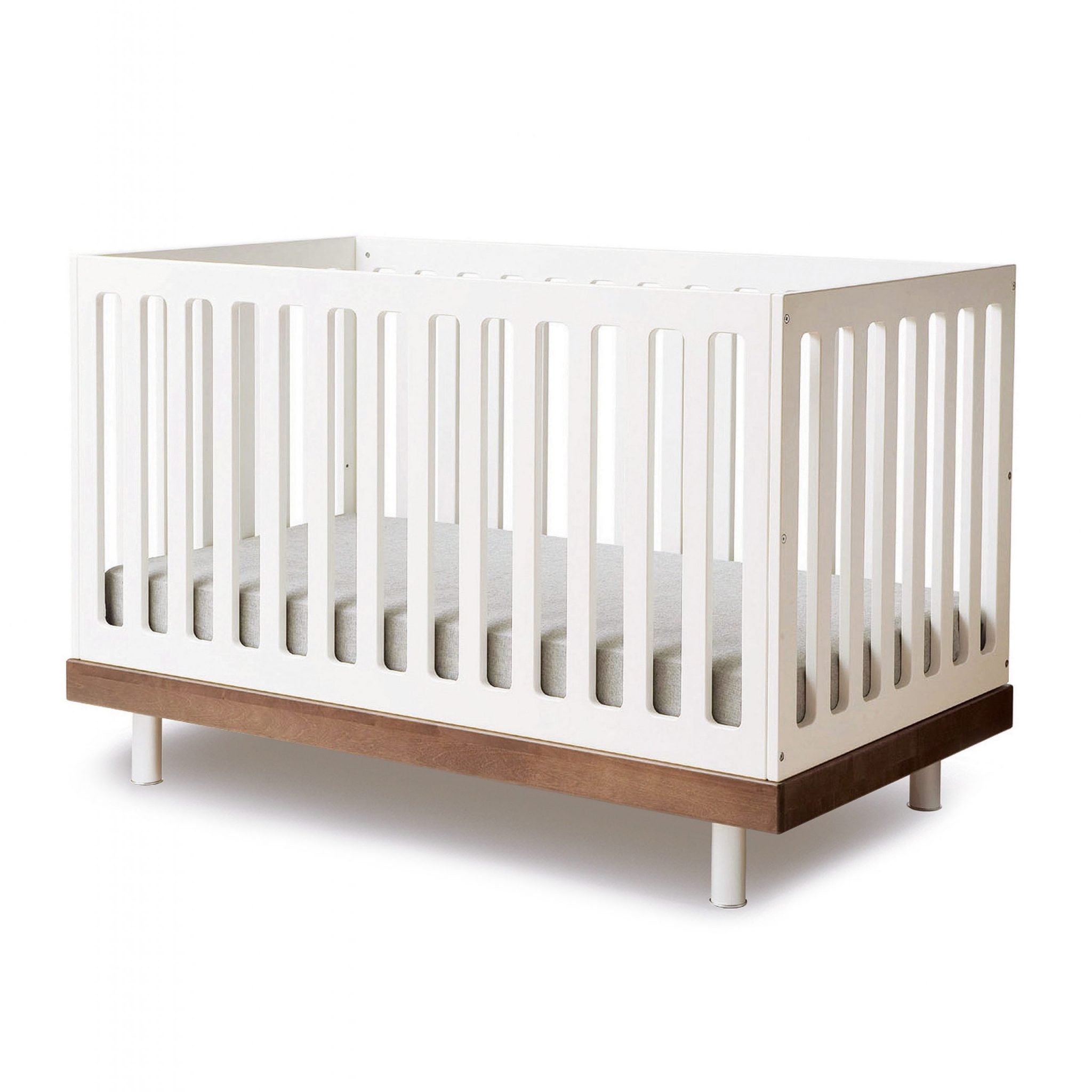 Oeuf Classic Cot Bed in White & Walnut