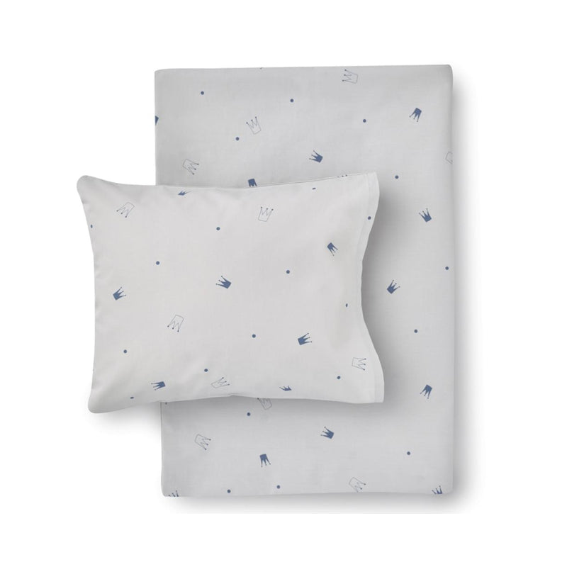 Hibou Home Crowns Grey/Blue Bed Linen – 2 sizes available