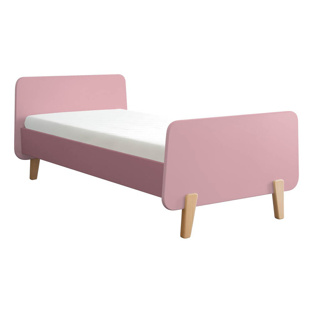 Painted Single Dusty Pink MM Bed with Natural Feet and optional trundle – Laurette IN STOCK