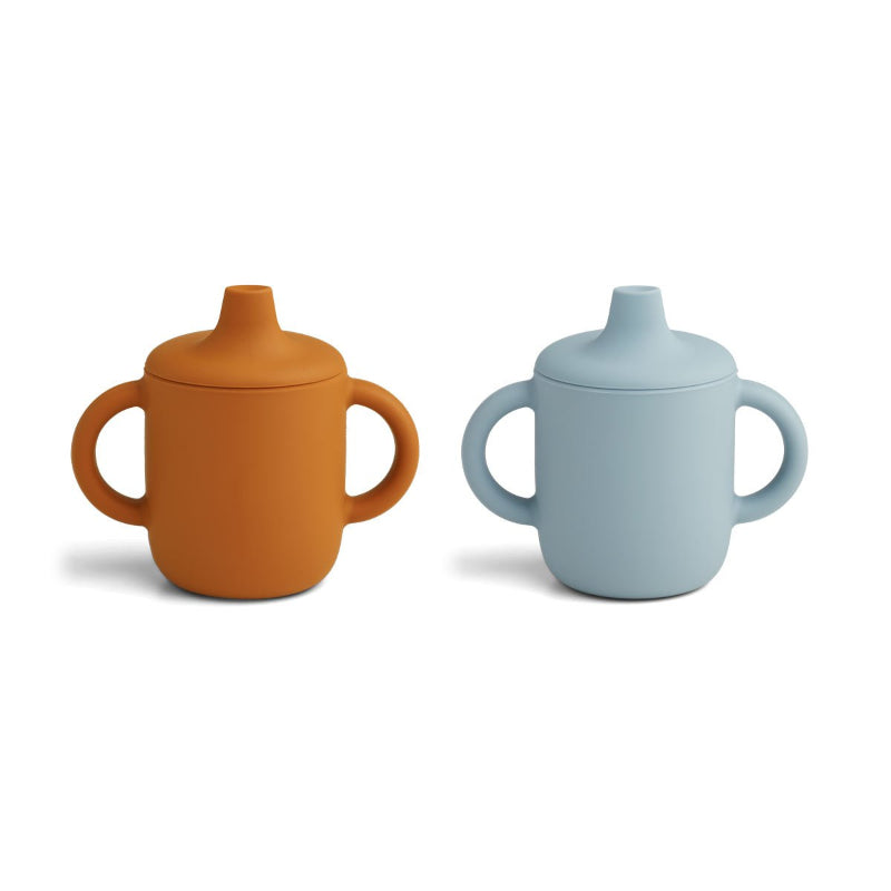 Liewood Neil Cup in Mustard & Blue – 2 pack