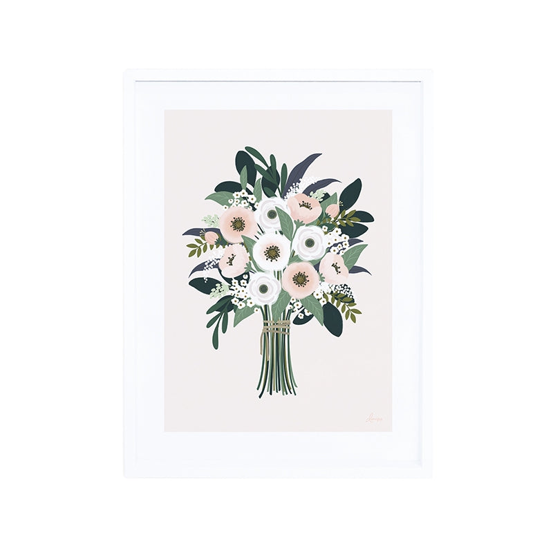 Lilipinso Framed Bouquet Art Print