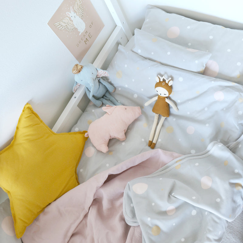 Majvillan Confetti Grey Bed Linen Lifestyle