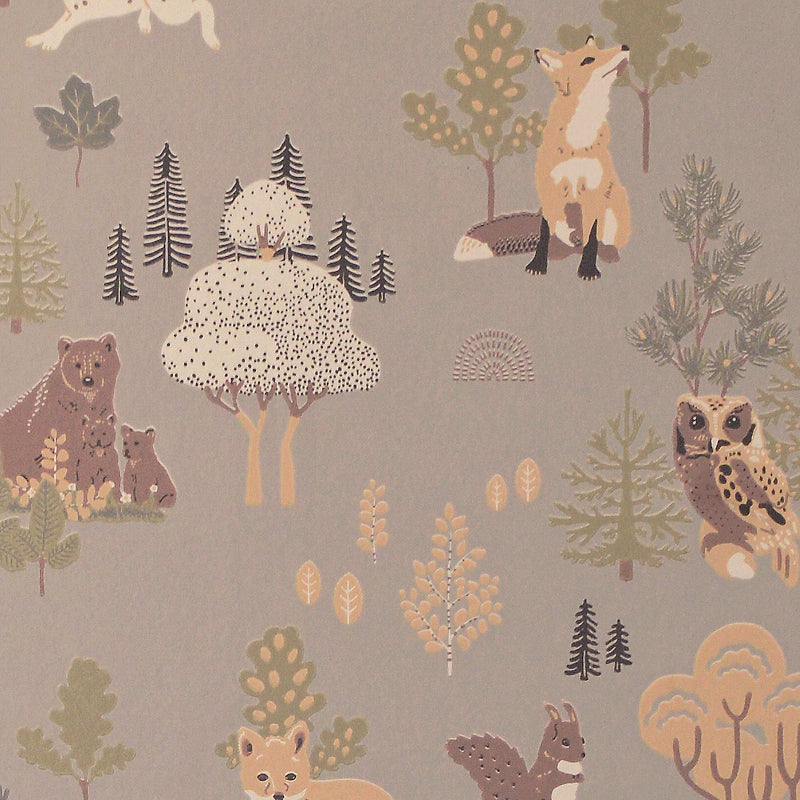 Majvillan Deep Forest Mystic Grey Wallpaper
