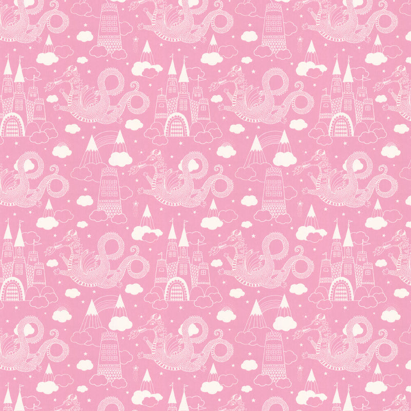 Majvillan Dragon Sky Pink Wallpaper *End of Batch* – 1 Roll