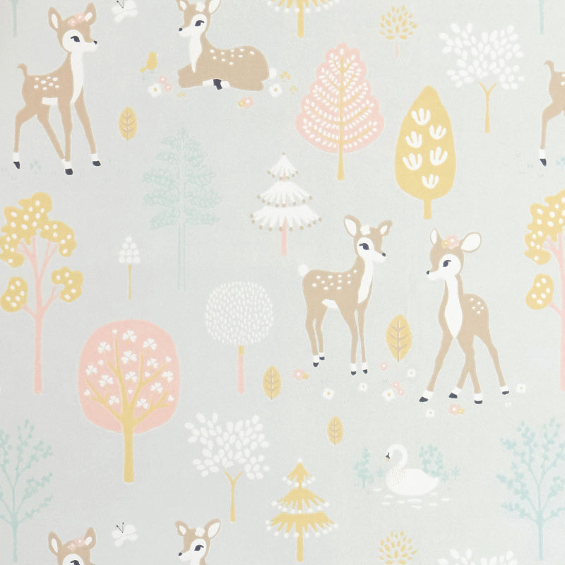 Majvillan Golden Woods Soft Grey Wallpaper