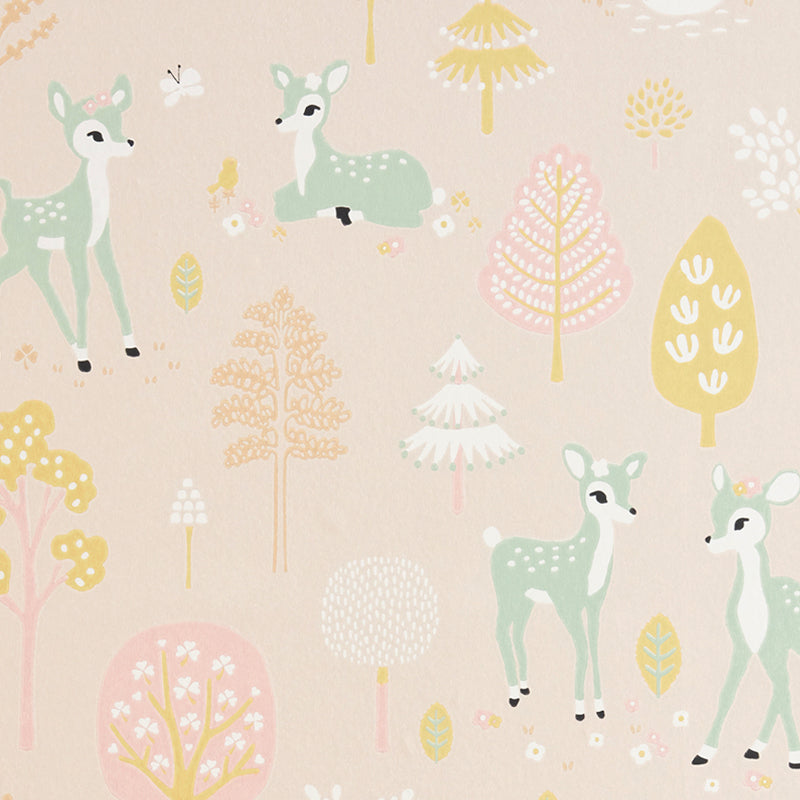 Majvillan Golden Woods Sweet Pink Wallpaper