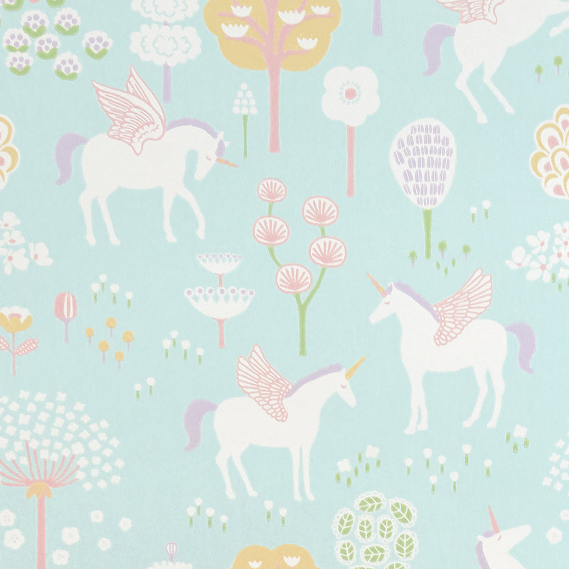 Majvillan True Unicorns Turquoise Wallpaper