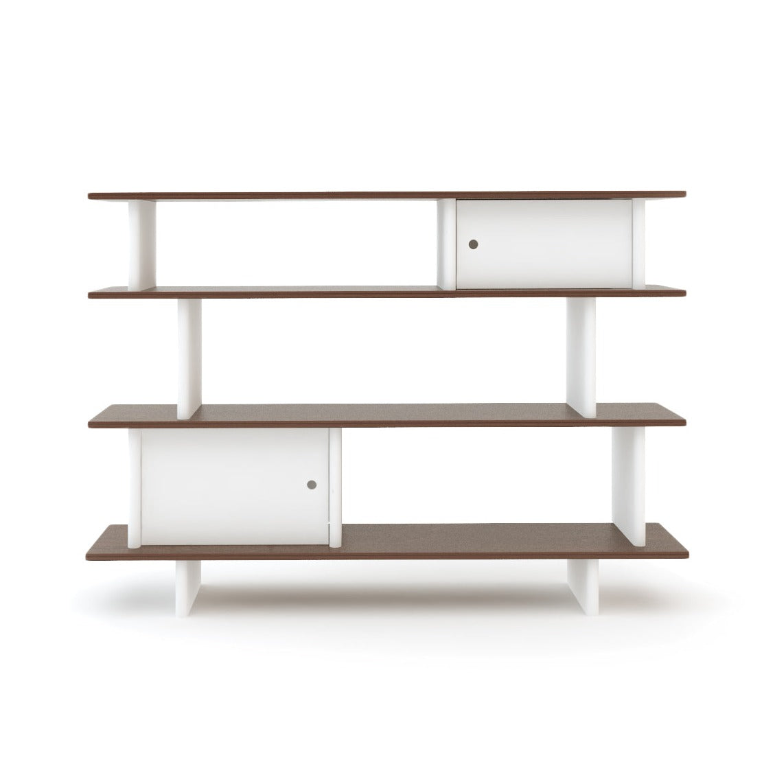 Oeuf Mini Library Shelving System in White & Walnut