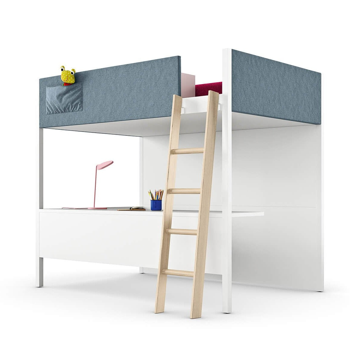 Camelot Small Double  Loft Bed and Desk by Nidi Design – Choice Colours