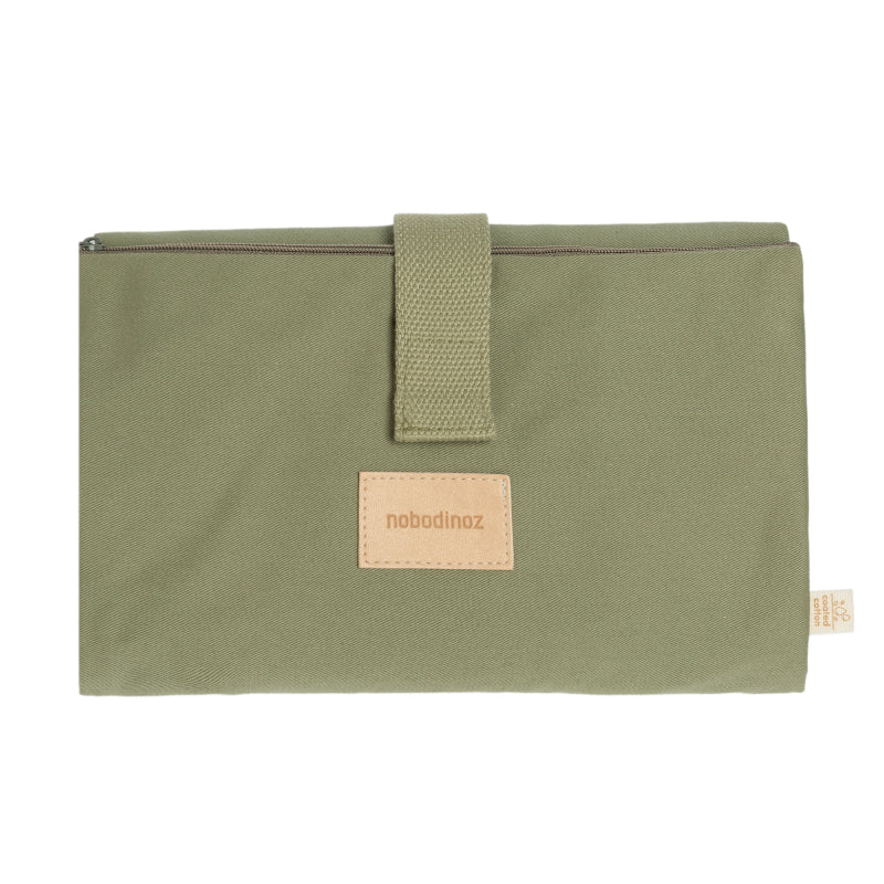 Nobodinoz Baby On The Go Changing Pad in Olive Green