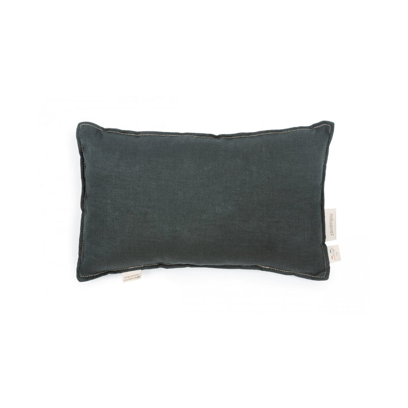 Nobodinoz Rectangle Linen Cushion in Green Blue