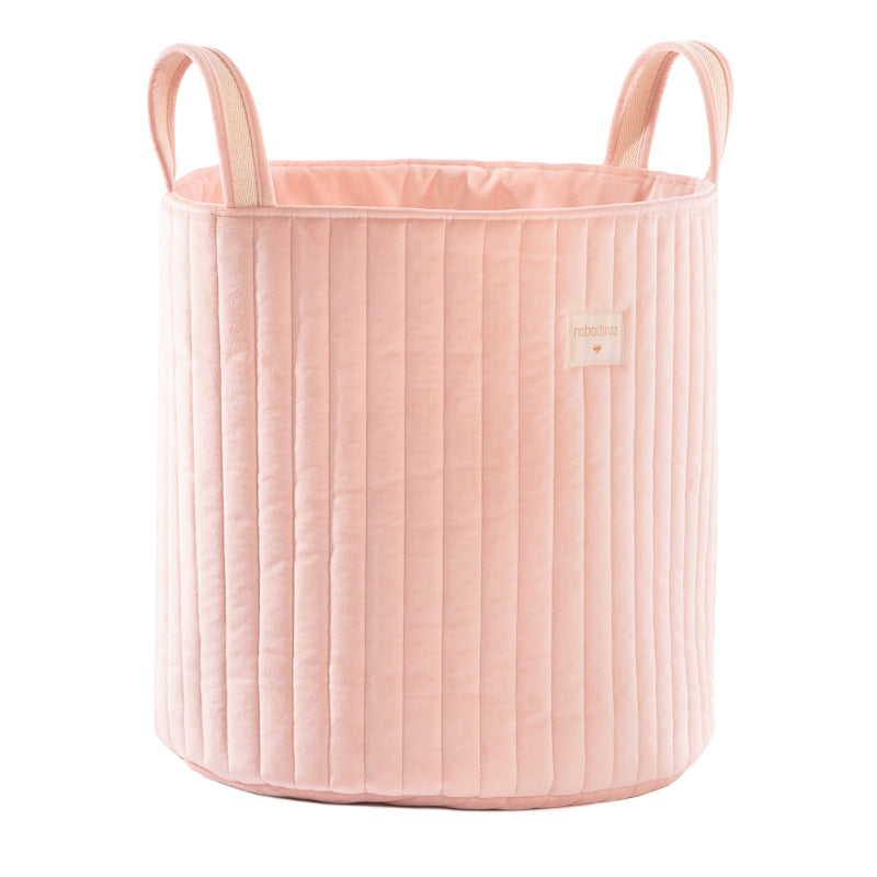 Nobodinoz Savanna Velvet Toy Bag in Bloom Pink