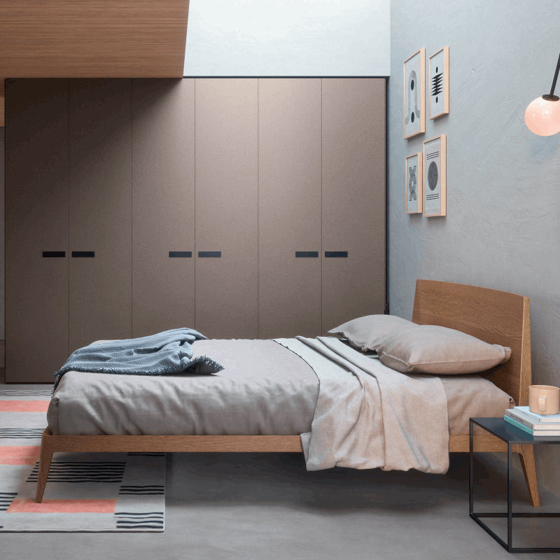 Novamobili Siri Bed Wood Room Shot