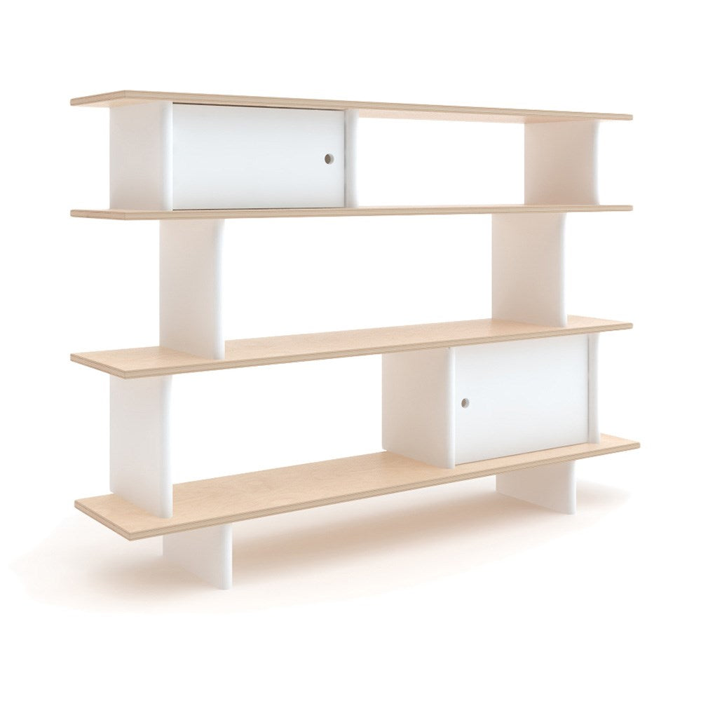 Oeuf Mini Library Shelving System in White & Birch