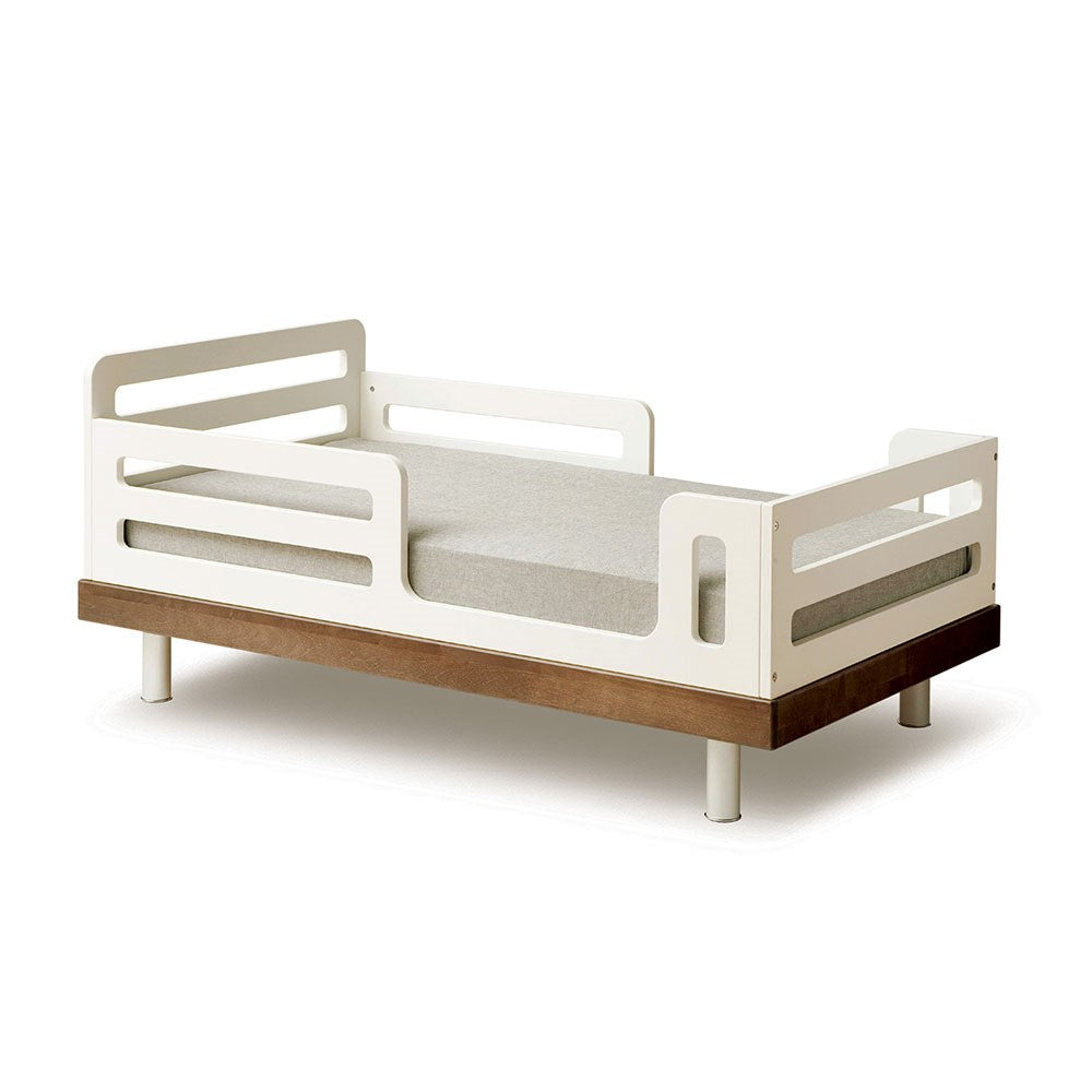 Oeuf Classic Toddler Bed in White & Walnut