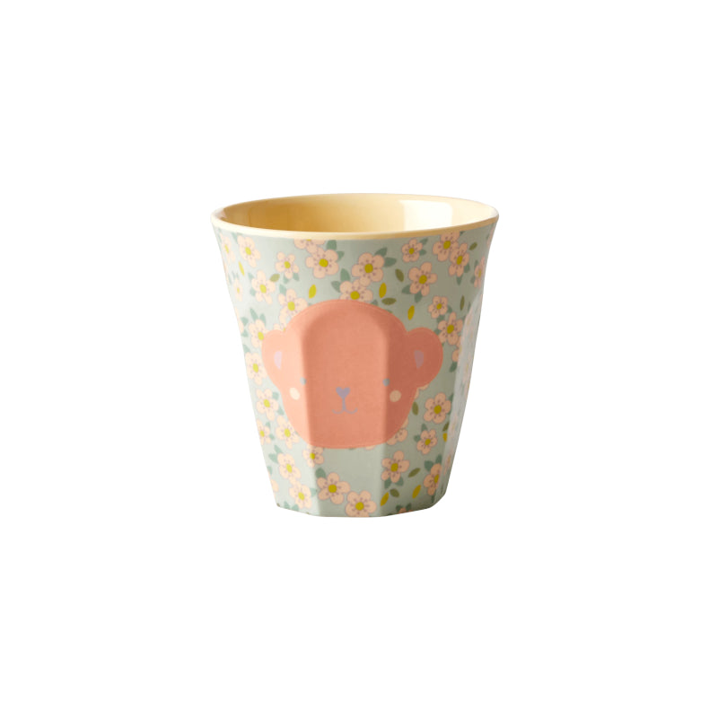 Rice Melamine Cup in Soft Blue Monkey