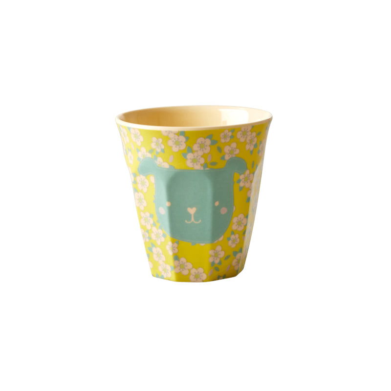 Rice Melamine Cup in Bright Yellow Dog