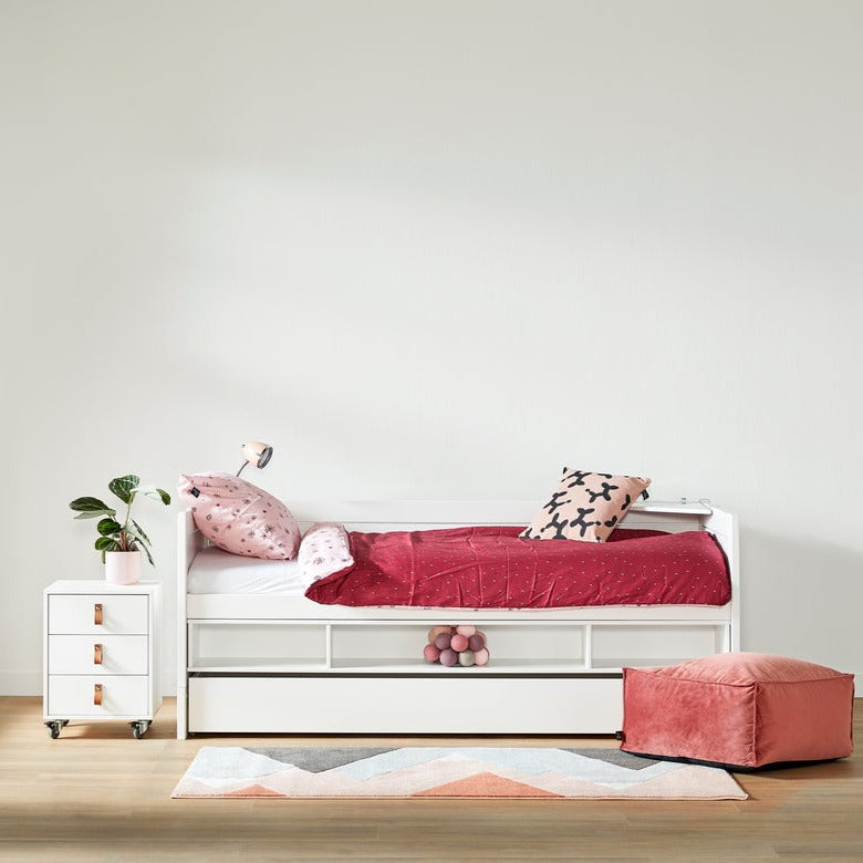 Single Cabin Bed with shelving and trundle drawer by Lifetime Kids