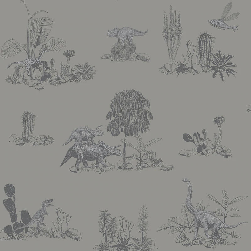 Sian Zeng Dino Grey Wallpaper
