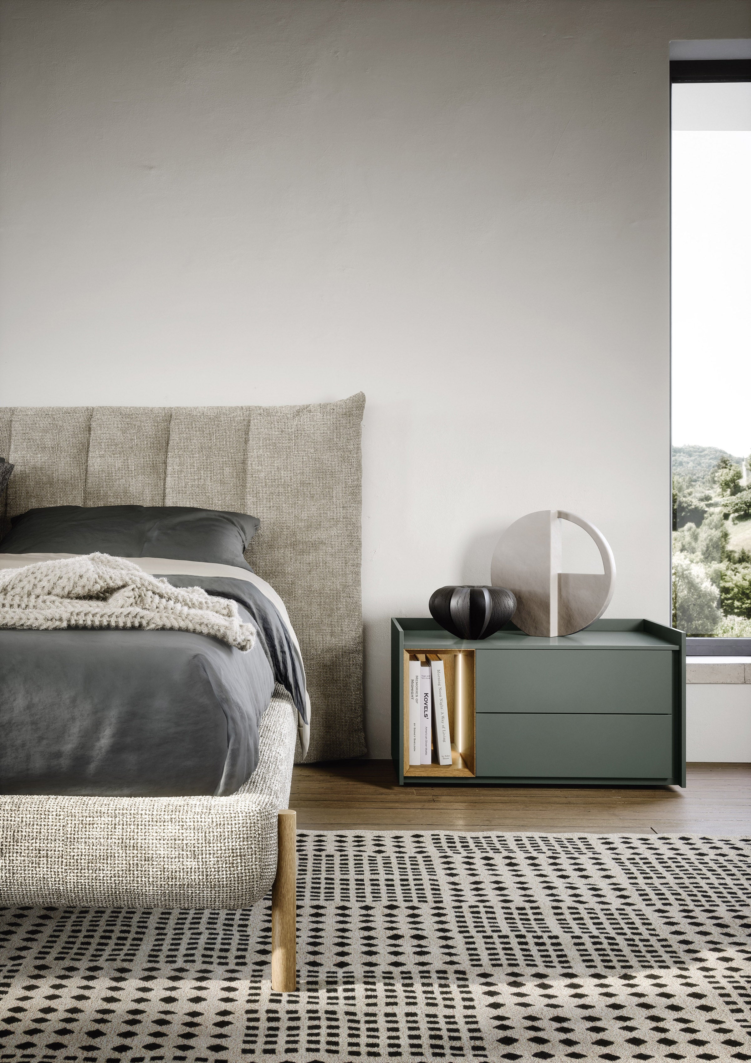 Novamobili Sly Bedside Table - Choice of Colours Wood and Sizes