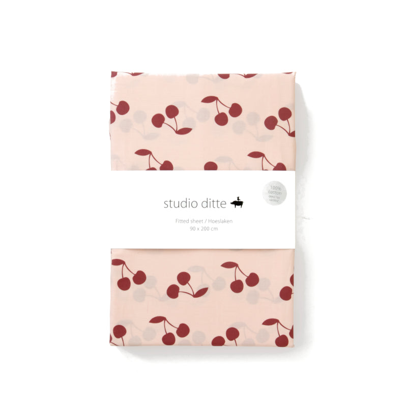 Studio Ditte Single Fitted Sheet in Cherry
