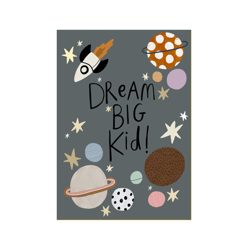 Yaya Studio Dream Big Kid A4 Art Print