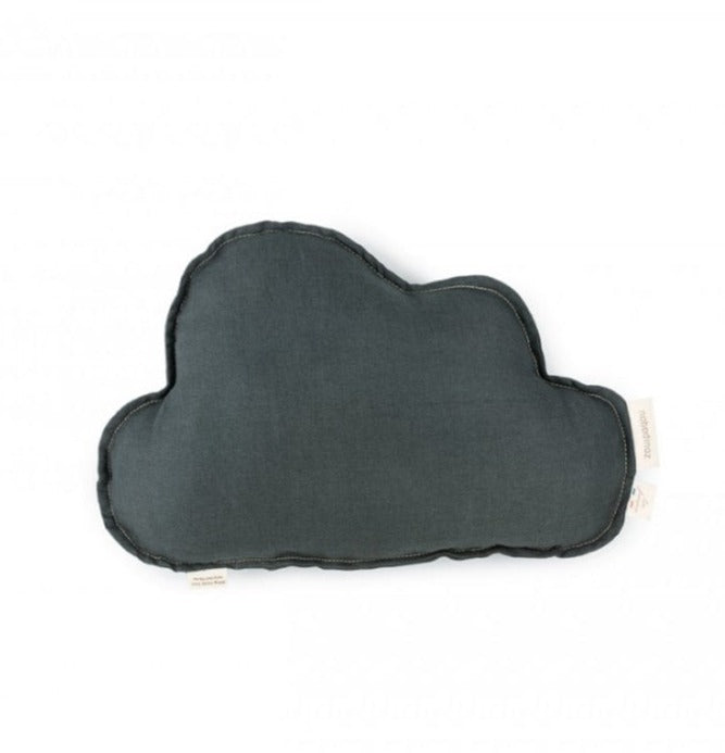 Nobodinoz Lin Francais Cloud Cushion in Green Blue
