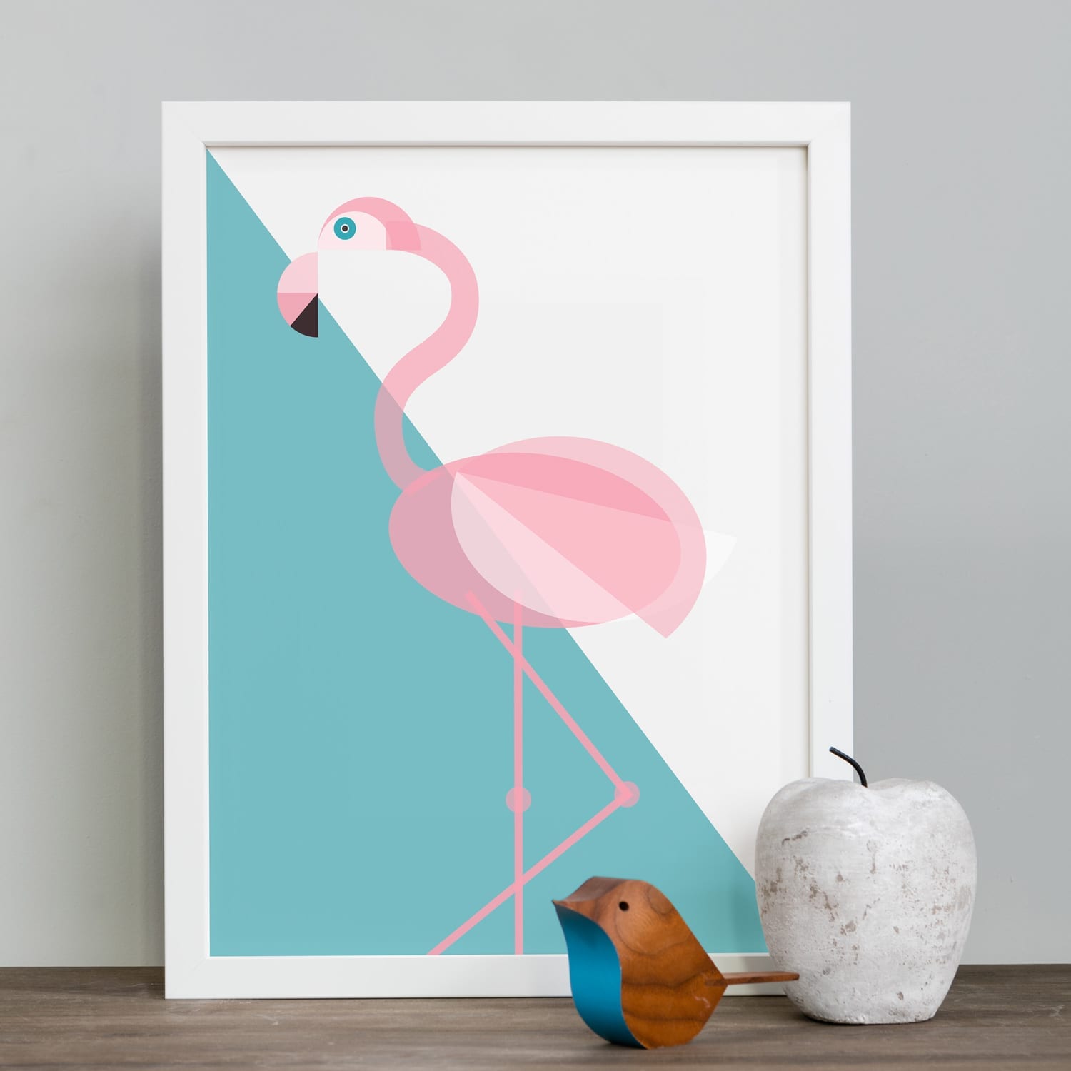 Standing Flamingo Print by Mimi & Mae