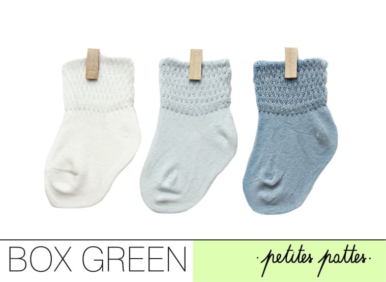3 set of blue socks by Petites Pattes