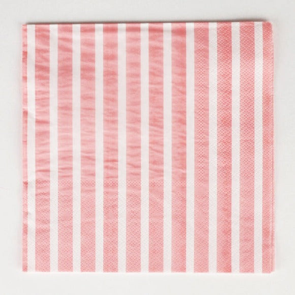 Paper Napkins  by my little day - white and pink stripes