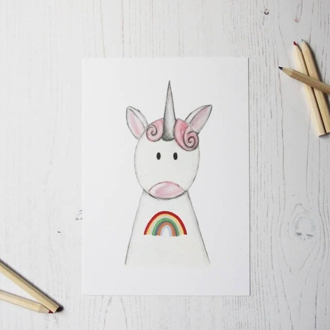 Unicorn A5 Print - Little Paperie